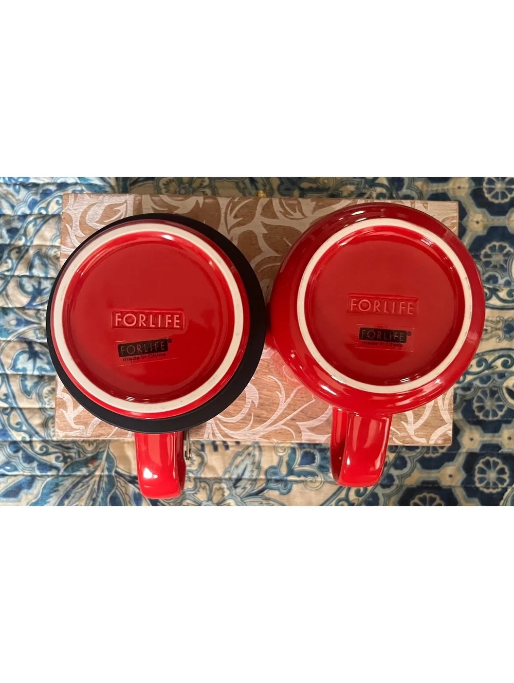 Forlife Tea For One Bright Red Ceramic Mugs with Stainless Steel Infuser